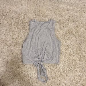 Light Grey Lululemon Front Tie Tank